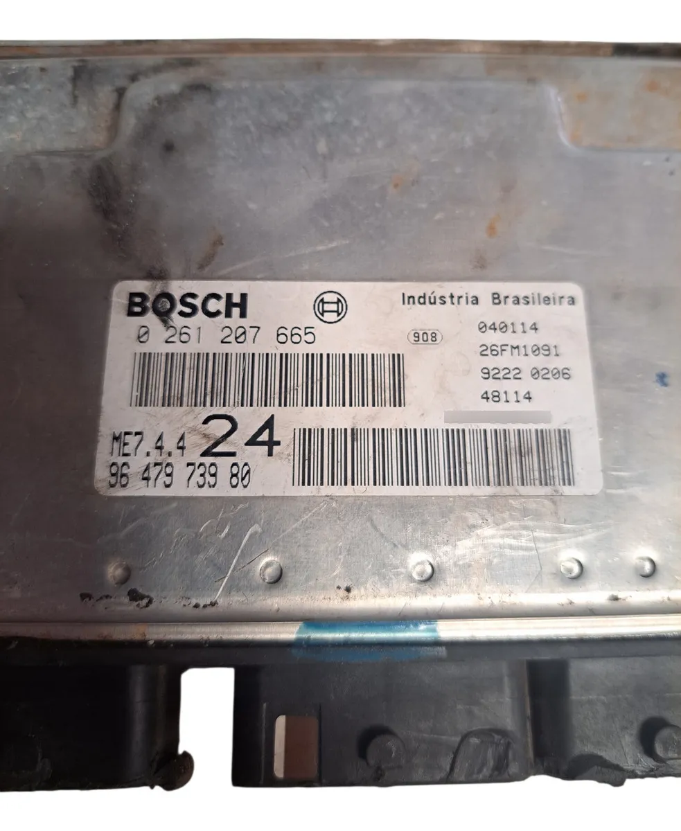 Módulo Injeção Peugeot 206 1.6 Me7.4.4 24 / 0261207665 Bosch (Usado)